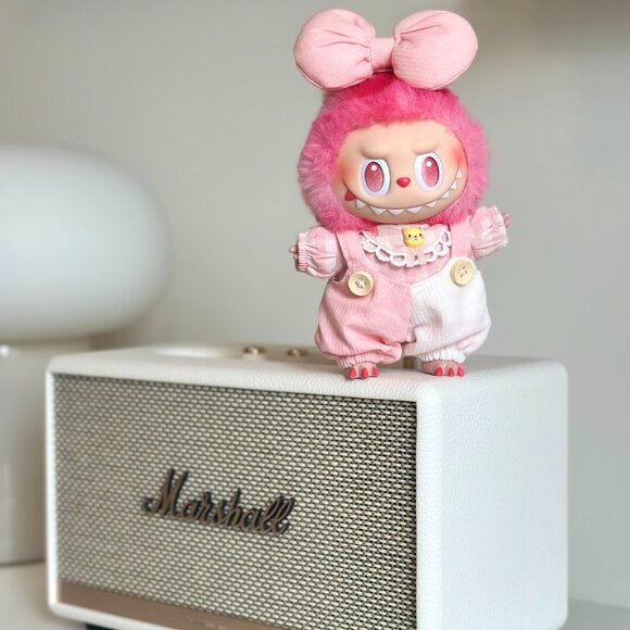 [BUNDLE of 2] Labubu Outfits – Red Overalls & Bow Tie Butterfly Set 🎀 - Picture 7 of 7